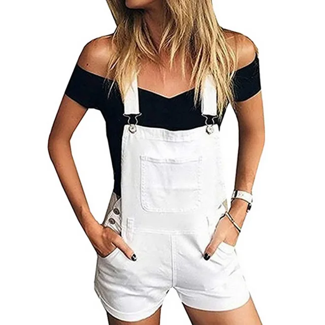 white overalls shorts womens