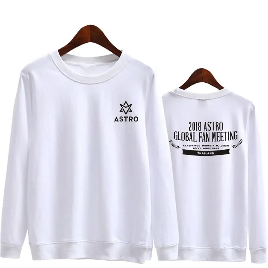 Kpop ASTRO Fan Meeting Hoodie Модный хлопковый Свободный пуловер толстовка рубашка унисекс