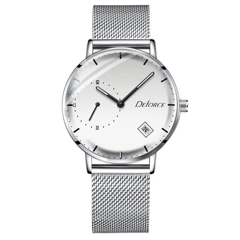 

DEFORCE Top Luxury Brand Men Watch Waterproof Noctilucent Casual Man Watches Relogio Masculino Luminous Steel Calendar Watch