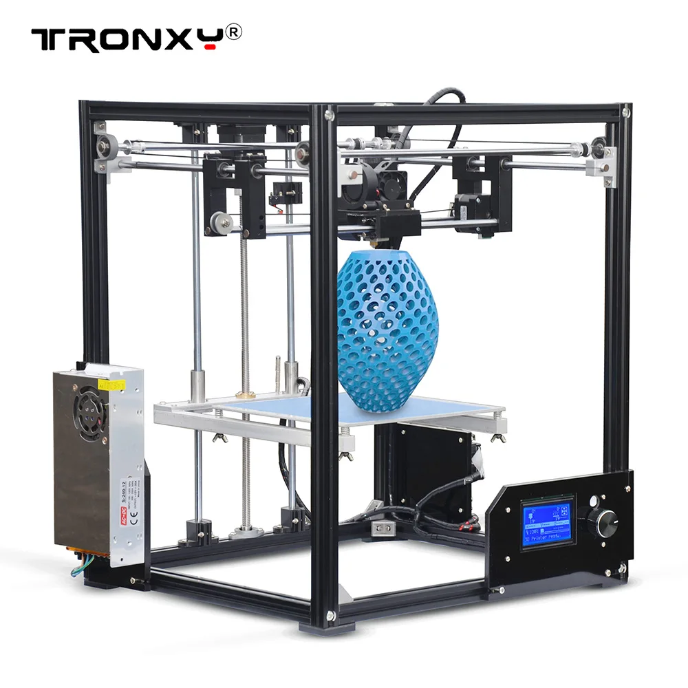 Высокая точность Tronxy X5 алюминия 3D-принтеры Наборы DIY широкоформатной печати Размеры с металлическим каркасом и LCD12864 Экран