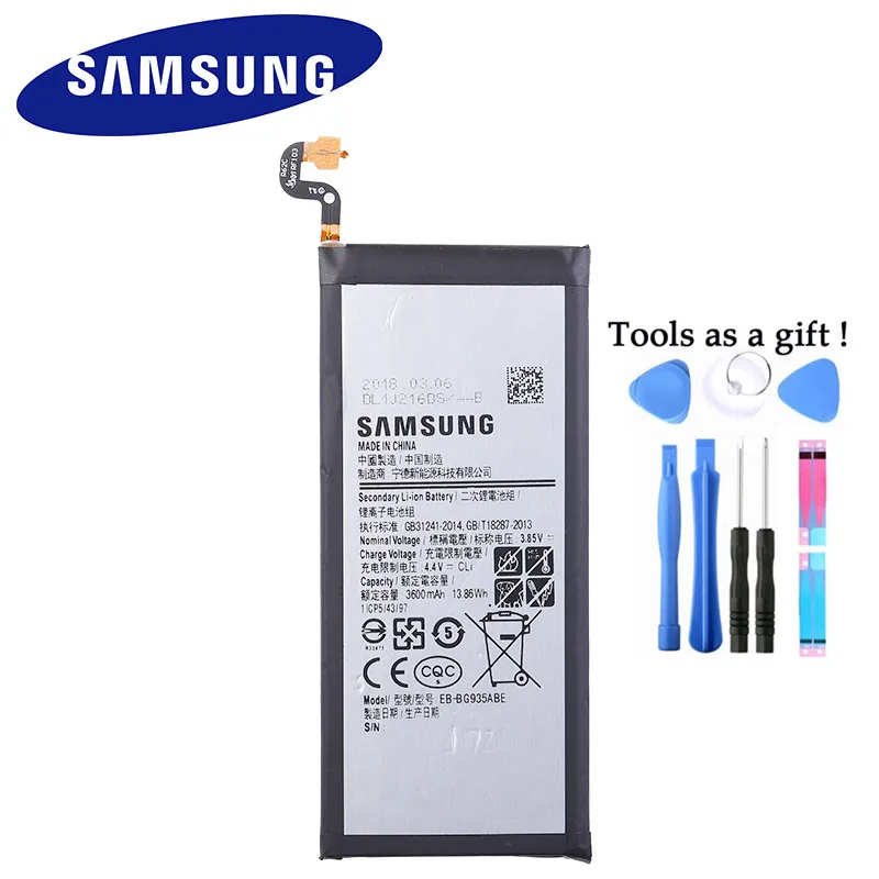 

SAMSUNG Original Battery EB-BG935ABE For Samsung GALAXY S7Edge S7 Edge G9350 SM-G935FD SM-G935F SM-G935P G935P SM-G935F 3600mAh