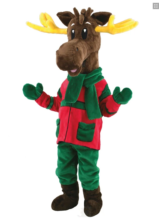 Halloween Christmas Deer Mascot Costume Suit Adults Fancy Dress Bithday Party