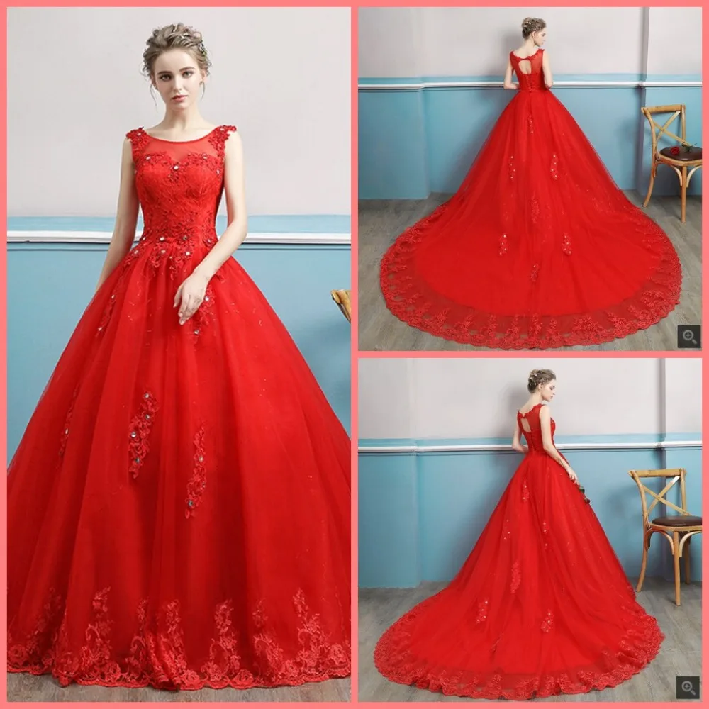 

Robe de mariage lace appliques ball gown wedding dress hollow back sexy beaded stylish princess puffy bride gowns best selling w