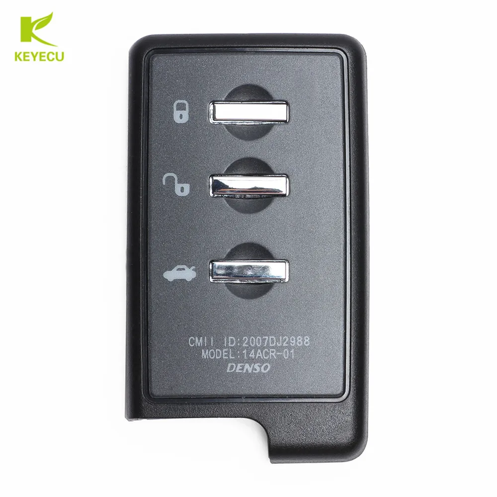 

KEYECU Replacement Smart Remote Key Shell Case Housing 3 Button for Subaru Fuji Forester Impreza Legacy XV , Without Uncut Blade