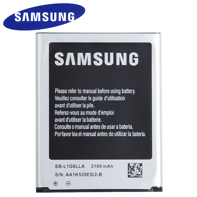 Аккумулятор samsung EB-L1G6LLU для samsung I9300 GALAXY S3 I9308 L710 I535 настоящий аккумулятор NFC EB-L1G6LLA 2100 мАч