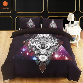 

2/3 Pcs3D Wolf Duvet Cover With Pillowcase Bedding Set Polyester Printed Bed Linen Duvet Cover Quilt Cover Set HomeTextile