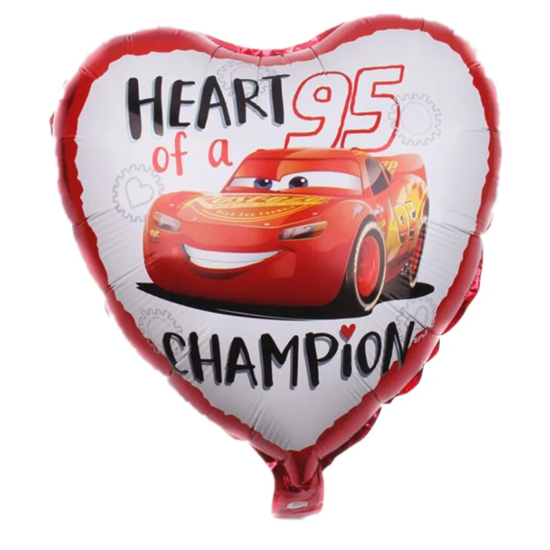 Мультфильм Dinsey автомобили тема бумажный стаканчик, тарелка соломенная шляпа ребенок мальчик Lightning McQueen подарок на день рождения сумка баннер коробка конфет скатерть поставок - Цвет: Ballons-2-1pcs