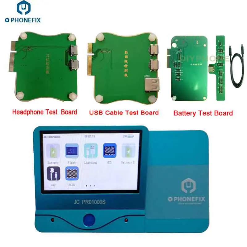 PHONEFIX JC Pro1000s Baseband Logic EEPROM IC программист батарея для наушников кабель для передачи данных инструмент для тестирования для iPhone 5 6 6S 7 7P 8