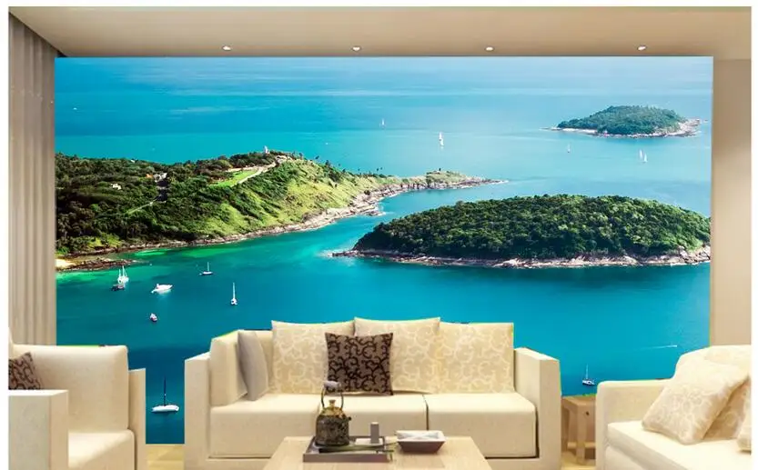 

3d wallpaper custom mural non-woven picture vintage Island sailing decoration painting photo wallpaper for walls 3 d