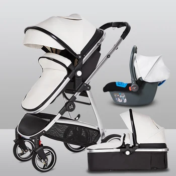 

2020 new 3 in 1 stroller multi-function can sit and lay lightweight folding portable children's trolley two-way stroller