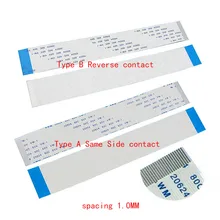 10Pcs FPC Flexible Flat Cable FFC 1MM 150MM A B type interface 4P 5P 6P 8P 10P 12P 14P 16P 18P 20P 22P 24P-60P 15cm