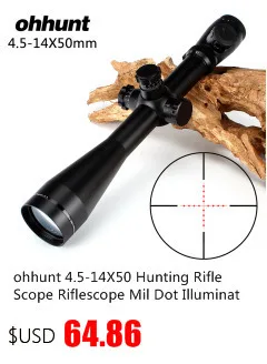 Ohhunt 5-20X50 AOIR охотничья оптика Riflescopes половина Mil точка R/G/B с подсветкой сетка турели замок сброс полный размер прицел