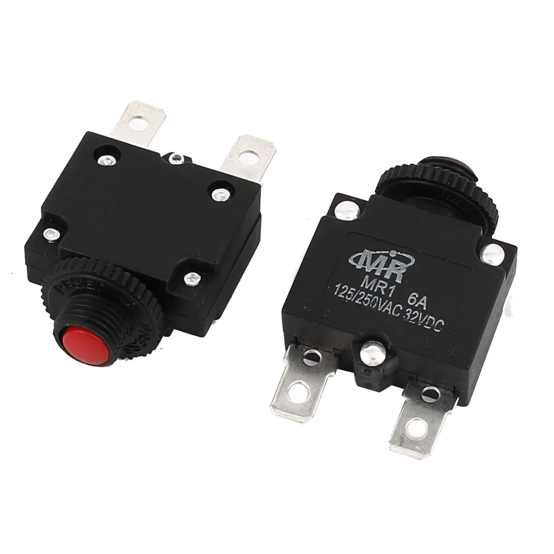 AC 125V//250V 16A Red Reset Button Overload Protector Circuit Breaker 2Pcs