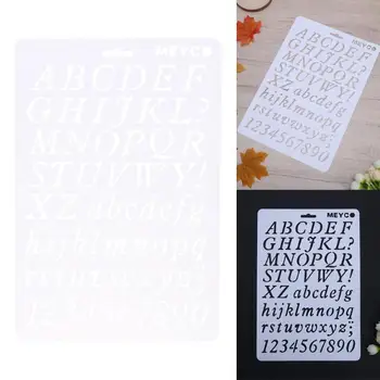 

Letter Alphabet Number Layering Stencils for Wall Scrapbooking Painting Template Stamps Photo Crafts Decor Plastic Pochoir Card