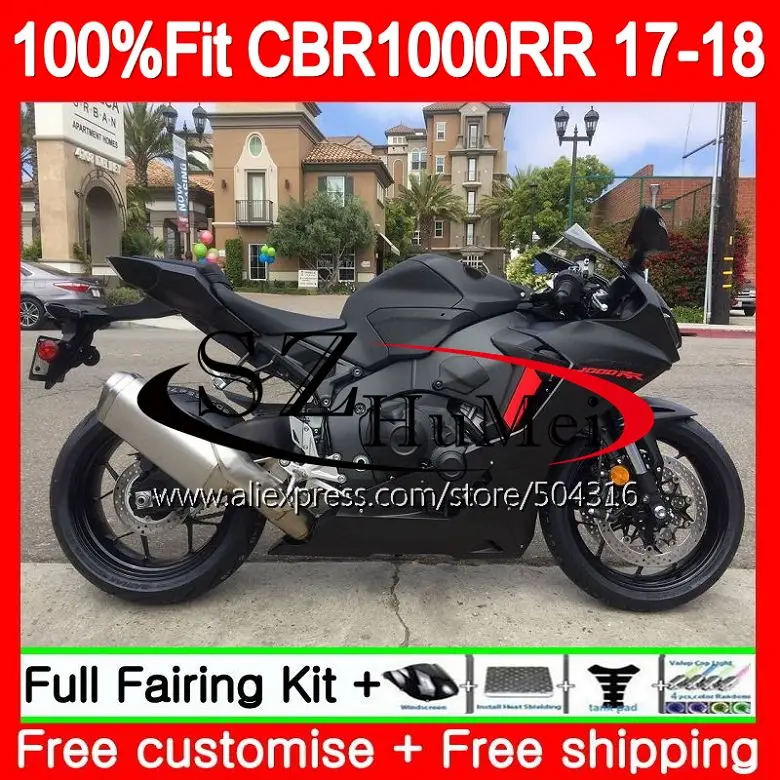 Топливной форсунки комплект+ майка для HONDA CBR 1000 RR CBR1000RR 17 18 107SH. 5 CBR 1000RR матовый черный CBR-1000RR CBR1000 RR обтекатель - Цвет: No.  1