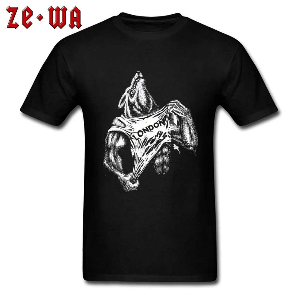 Group Short Sleeve Tops & Tees April FOOL DAY On Sale Round Neck 100% Cotton Tshirts Men Tshirts American Werewolf in London American Werewolf in London black
