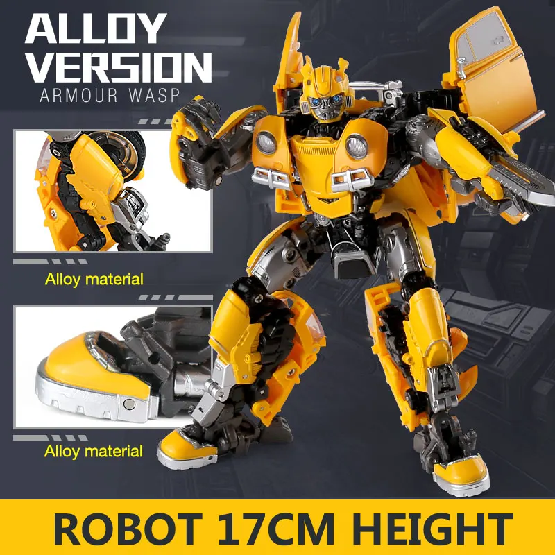 

Black Mamba LS07 Transformation Model Movie KO Toys The Yellow Bee Robot Diecast Alloy Action Robot Oversize Collection Kid Toys