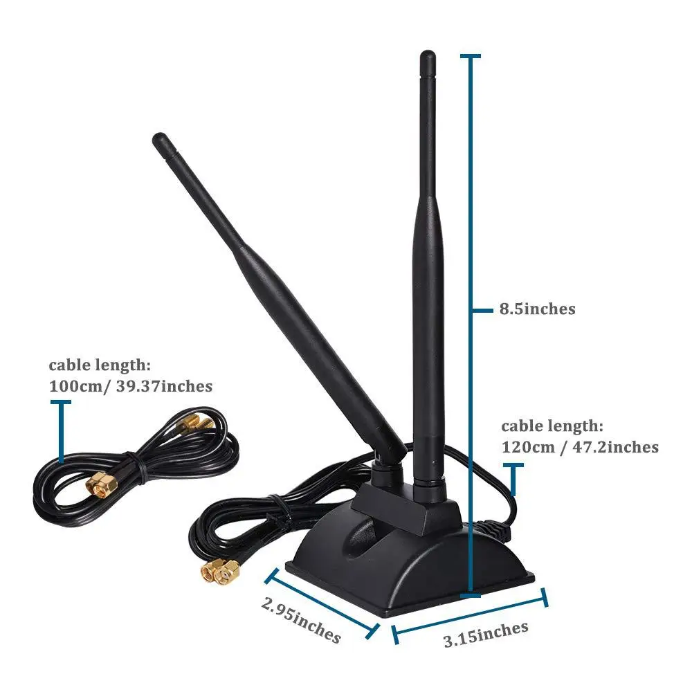 WiFi антенна с RP-SMA разъемом 2,4 ГГц 5 ГГц Двухдиапазонная 6dBi сетевая карта маршрутизатор Мобильная точка доступа R25