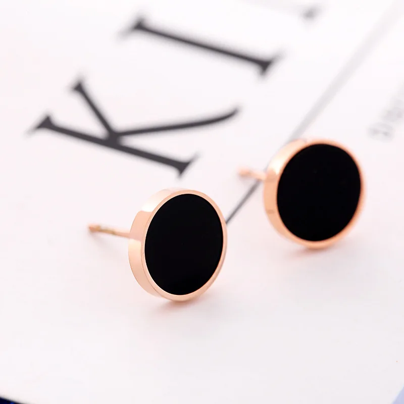 Эмаль и ракушки розовое золото нержавеющая сталь серьги гвоздики для женщин мужчин обувь девочек титан сталь серьги украшений для пирсинга