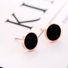 Эмаль и ракушки розовое золото нержавеющая сталь серьги гвоздики для женщин мужчин обувь девочек титан сталь серьги украшений для пирсинга