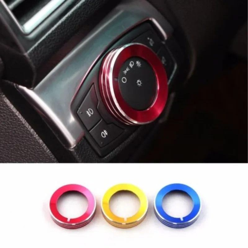 

Car Console front head lamp light adjustment switch button ring Trim for Ford Explorer 2011 2012 2013 2014 2015-2019 Accessories