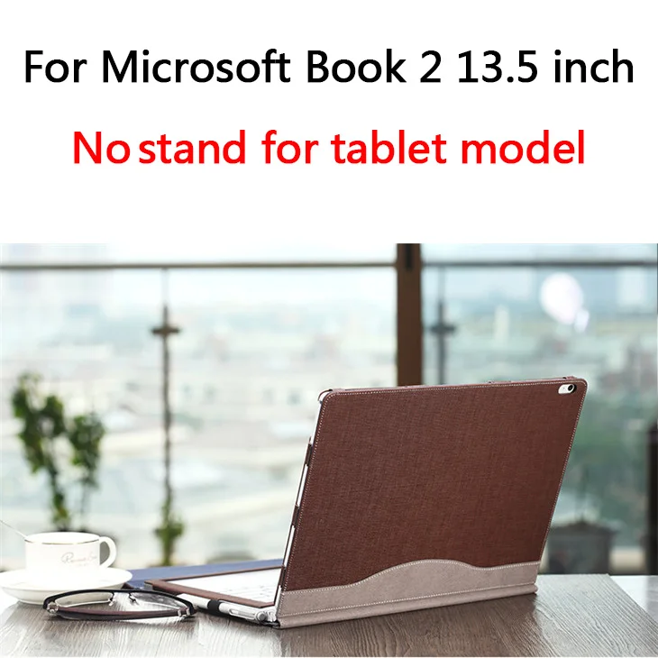 Съемный чехол-подставка для ноутбука и планшета для microsoft Surface Book 2 13,5 дюймов для Surface Book 2 15 дюймов чехол для ноутбука - Цвет: No Stand-Coffee 13.5