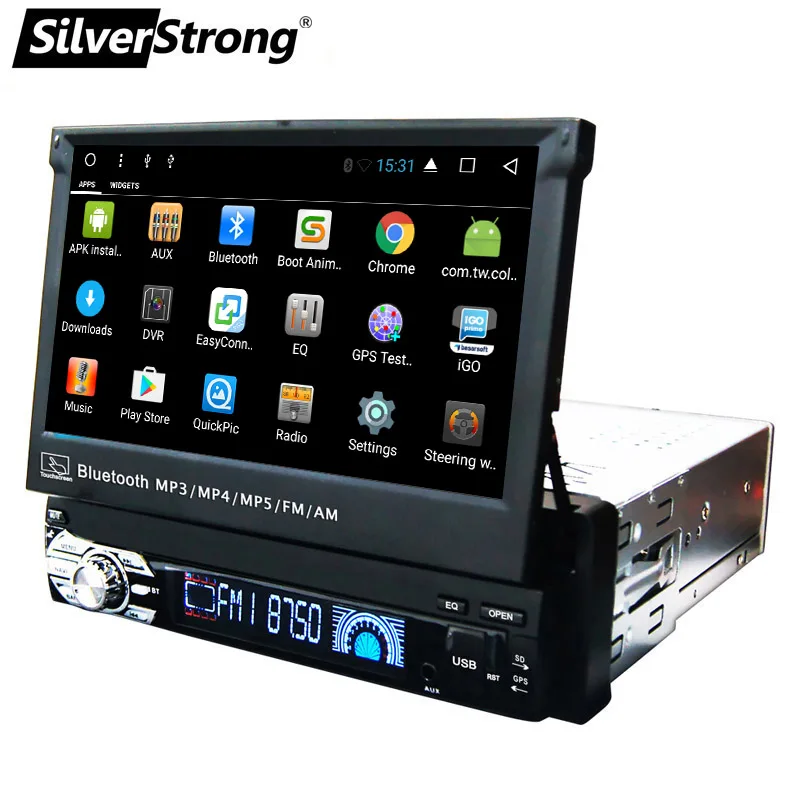 SilverStrong 1Din Android8.1 Универсальный 7 дюймов Автомобильный DVD Авто Радио Android стерео