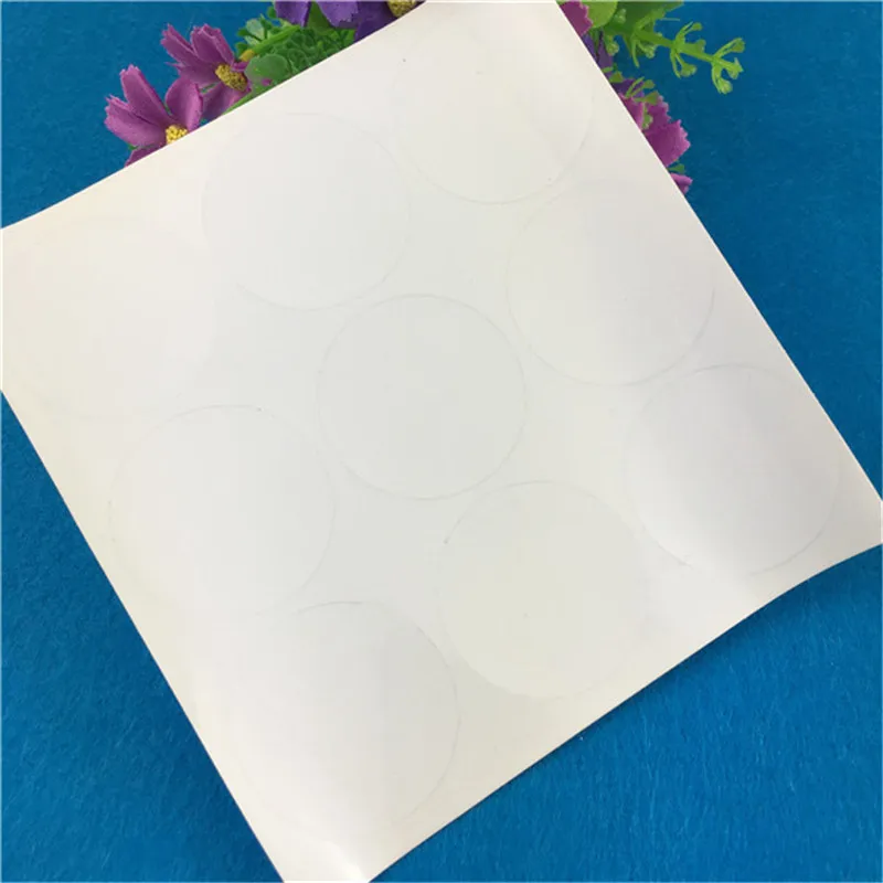300Pcs/Lot Two Size Round Self-adhesive PVC Transparent Blank Sticker For Letters Products Sealing Stickers Accept Custom Logo