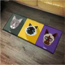Мягкий Красивый Веселый мультяшный коврик с узором для кошек впитывающий влагу коврик для спальни коврик для ног Декор коврик для домашних животных