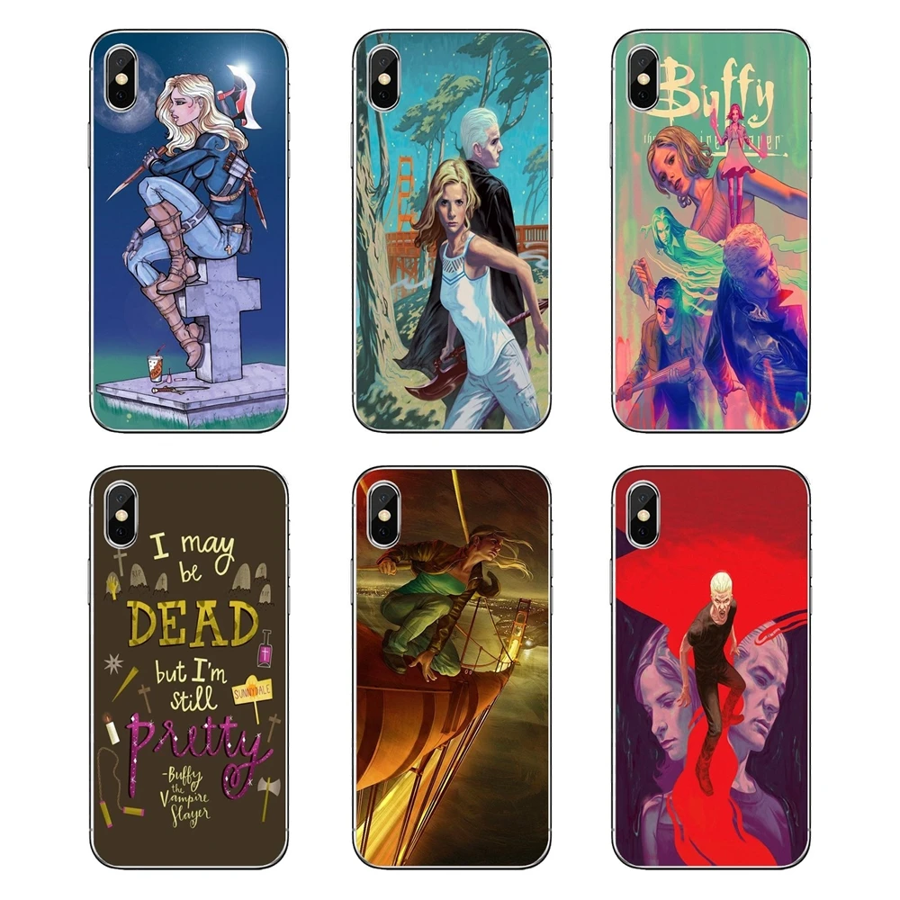 

For Motorola Moto X4 E4 E5 G5 G5S G6 Z Z3 G3 C Play Plus Sexy buffy the vampire slayer Print Collage Transparent TPU Cases Cover