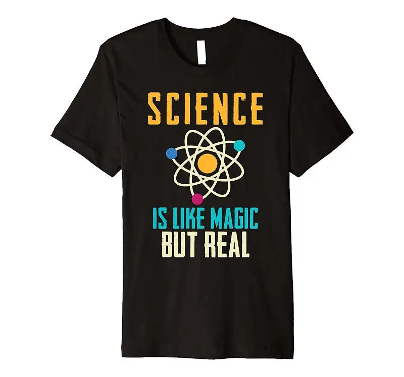 Summer Cotton T Shirt Fashion Science Is Like Magic Gift Short O-Neck Compression Shirts For Men | Мужская одежда