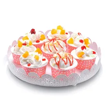 Круг белый кекс подставки для пирога для свадьбы День рождения принадлежности посуда Десерт для еды пончики Дисплей лоток Инструменты для выпечки