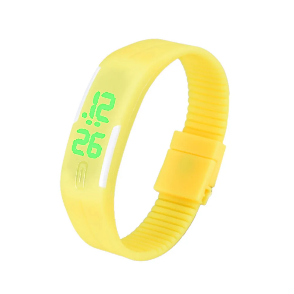 Мужские спортивные светодиодный часы, мужские цифровые часы, мужские часы, силиконовые электронные наручные часы, электронные часы Hodinky, цифровые часы Relogio* A - Цвет: Yellow