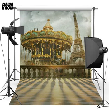 

DAWNKNOW Whirligig Vinyl Photography Background For Baby Tower New Fabric Polyester Backdrop For Wedding Photo Studio S2415