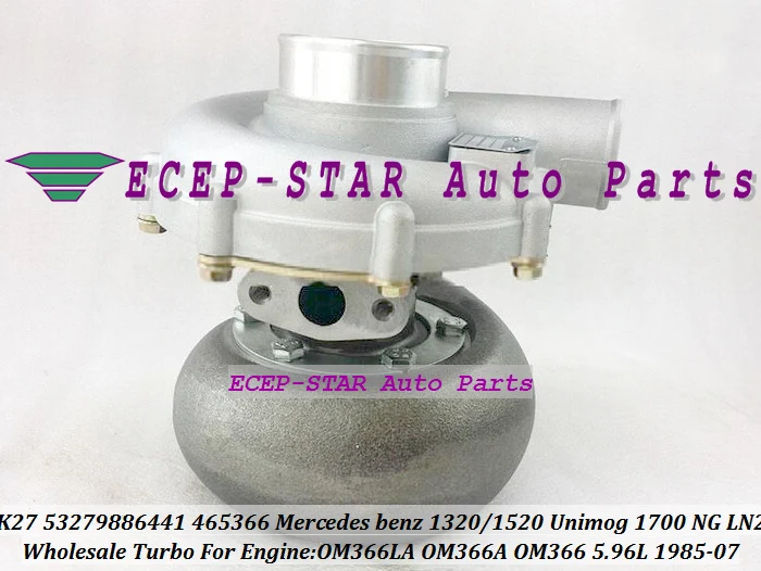 K27 53279886441 53279706441 465366 465366-0009 Turbo Turbocharger For Mercedes Benz Truck 1320 1520 Unimog 1700 NG LN2 1985-07 OM366LA OM366A - (3)
