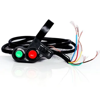 

BJMOTO 7/8" Motorcycle Handlebar Switch Assembly Engine Electric Start Kill Horn Beam Headlight Fog Light Push Button Switch