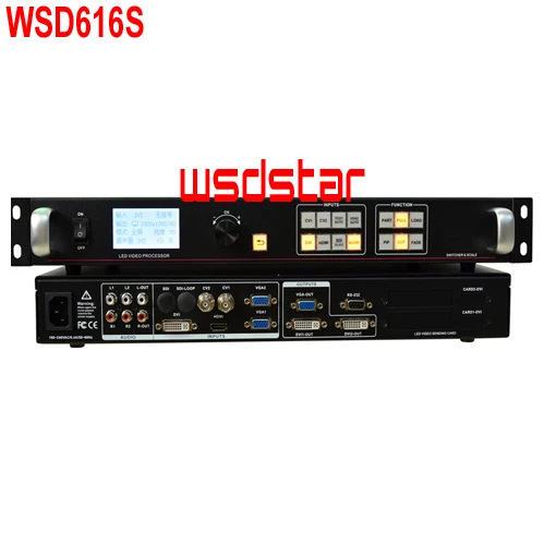 WsdStar WSD616S видеопроцессор со светодиодный ным экраном SDI/HDMI/DVI/VGA/CVBS поддержка