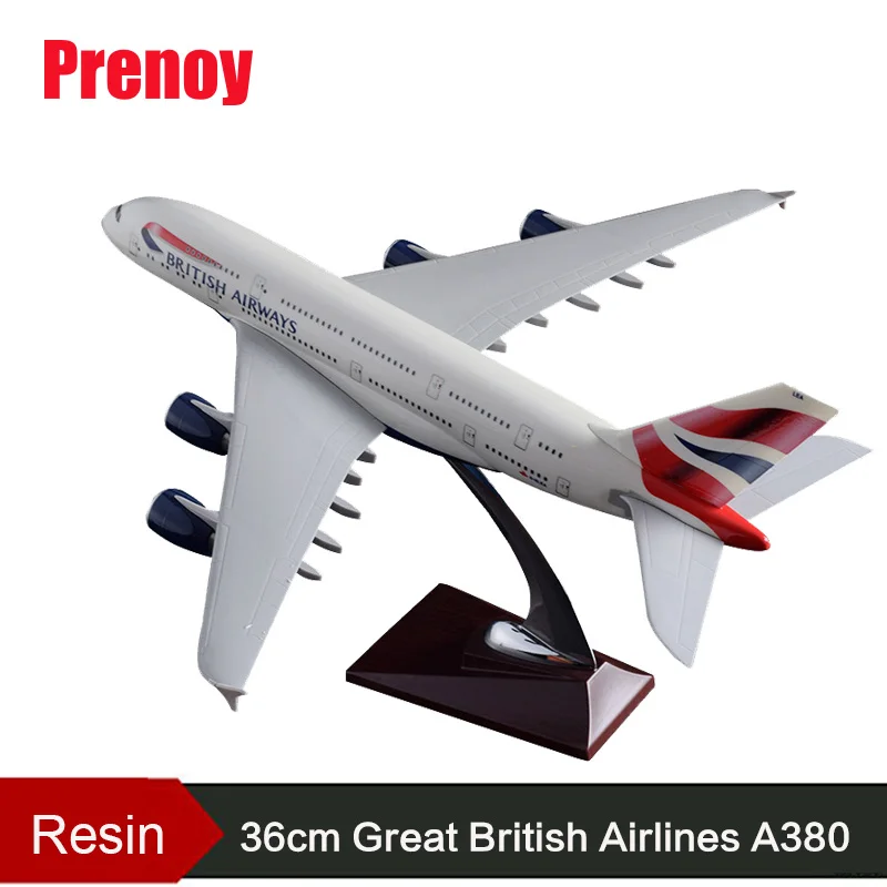 36 см Смола A380 Great British Airplane модель England Airlines Airways самолета подставка для британская