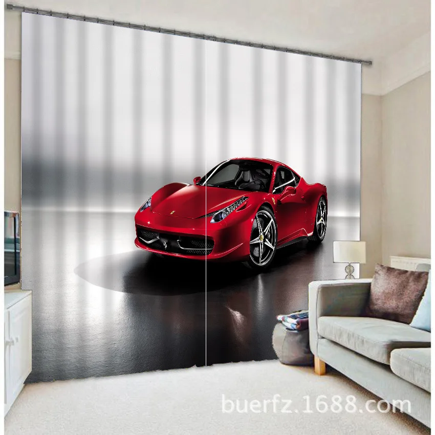 Best Offers 2017 rode auto Luxe 3D Verduisterende Gordijnen voor kinderen Voor Beddengoed woonkamer Hotel Gordijnen Cortinas Para Best Offers 2017 rode auto Luxe 3D Verduisterende Gordijnen voor kinderen Voor Beddengoed woonkamer Hotel Gordijnen Cortinas Para