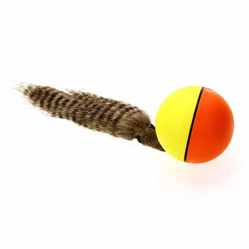 1PC Funny Pet Dog Puppy Cat Motorized Rolling Ball with Weasel Appears Jump Toy