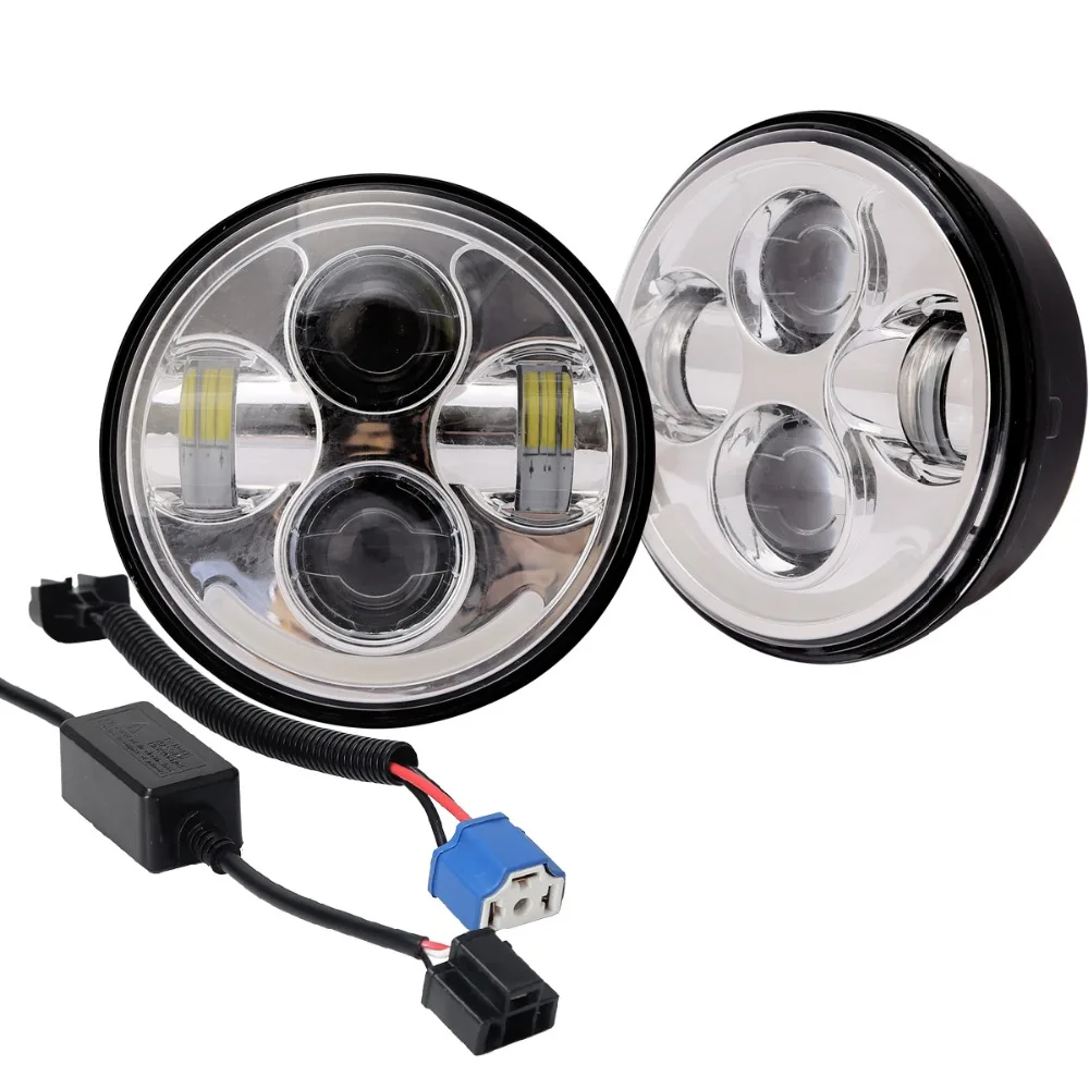 

5.7 Inch 40W Car headlights For Jeep Wrangler jk 6500k White Halo Ring LED Fog Lights for jeep LED Bulbs Auto headlight Lamp