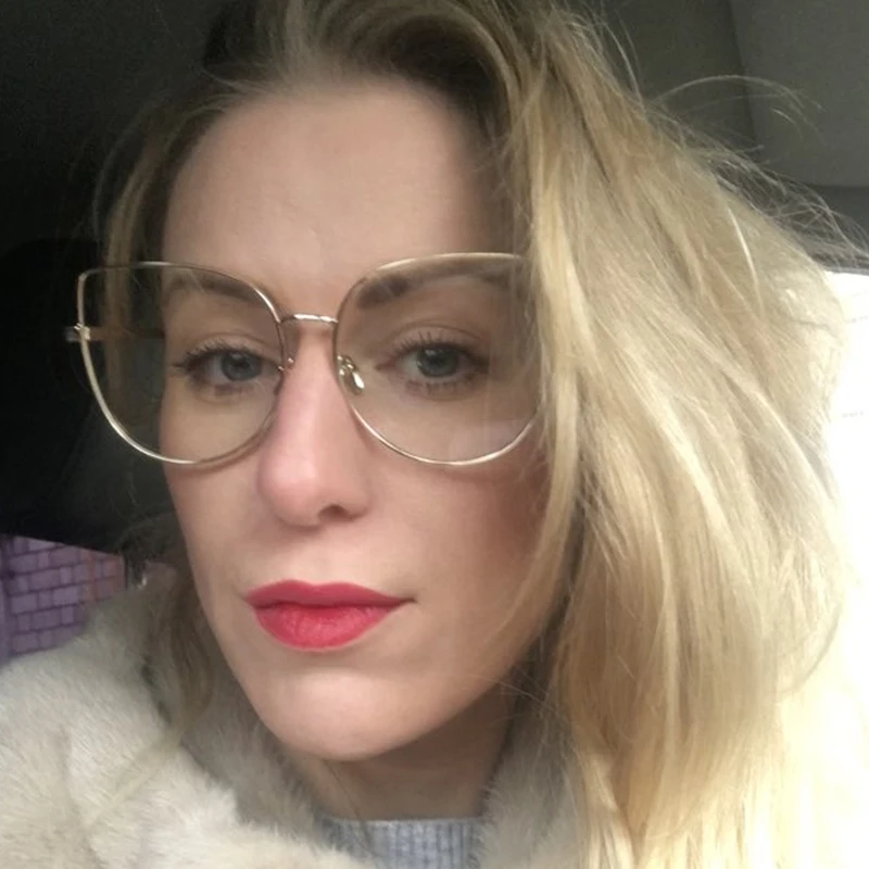 

LongKeeper Eye glasses Women Cat Eye Fashion Designer Optical Glasses Unisex Plain Eyeglass Frames for Women Men Gafas de grau