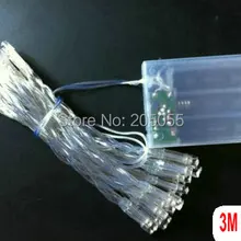 5 шт./лот 3 м 30 светодиодный AA на батарейках Сказочный струнный светильник светодиодный мигающий светильник рождественские, рождественские, свадебные, вечерние, декор-9 цветов на выбор