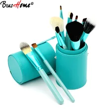 New 12pcs Professional Beauty Makeup Brush Set Contour Blending Powder Liquid Foundation Make up Brushes with PU Cup Holder