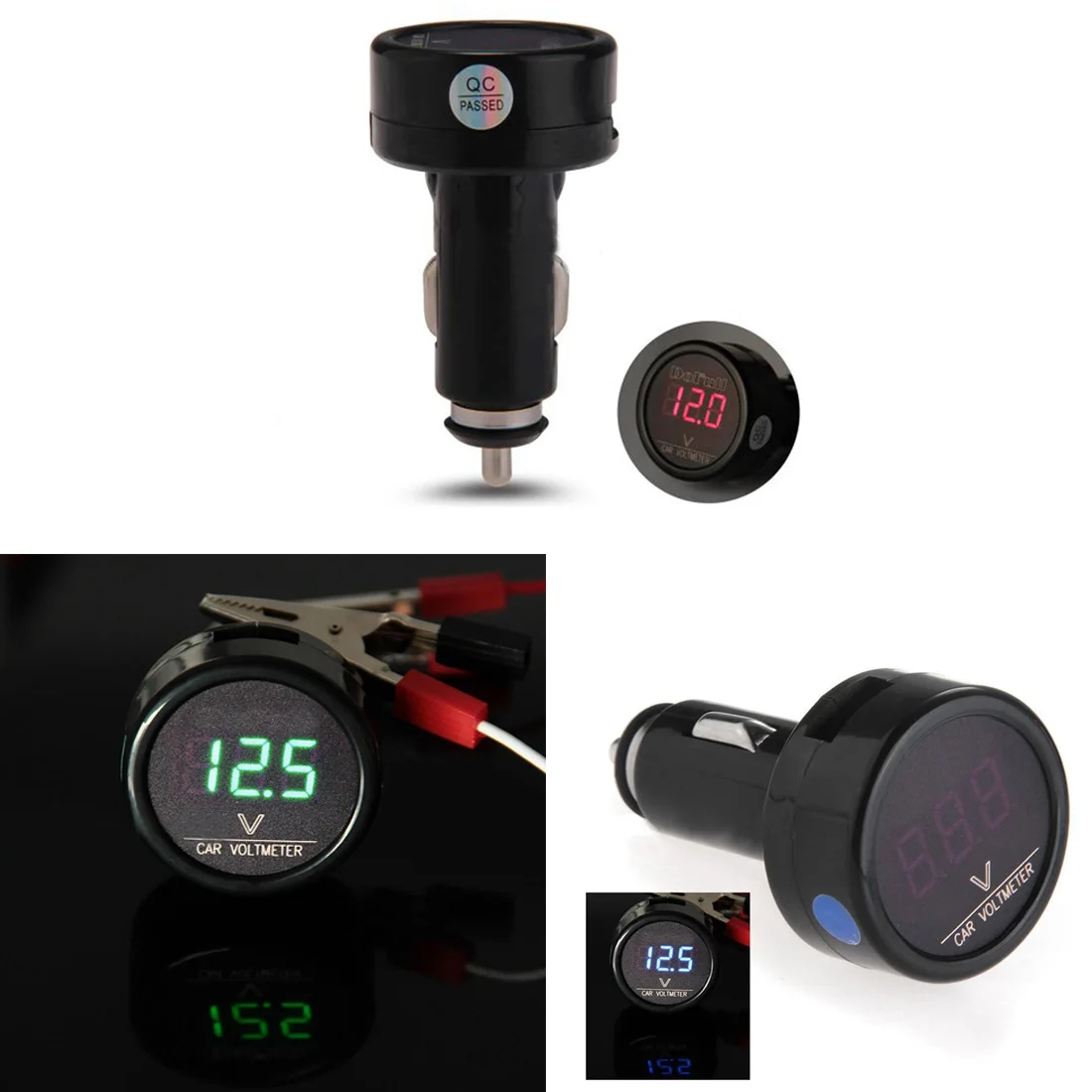 Dewtreetali New LED Digital Car voltage meter Electric Cigarette