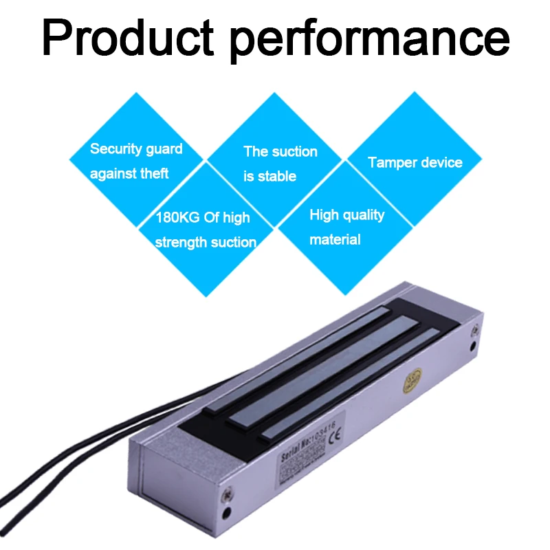 

OULET Magnetic Lock Door For Access Control Door Electric Lock 12V Digital 180KG (350LB) Holding Force Electromagnetic Lock