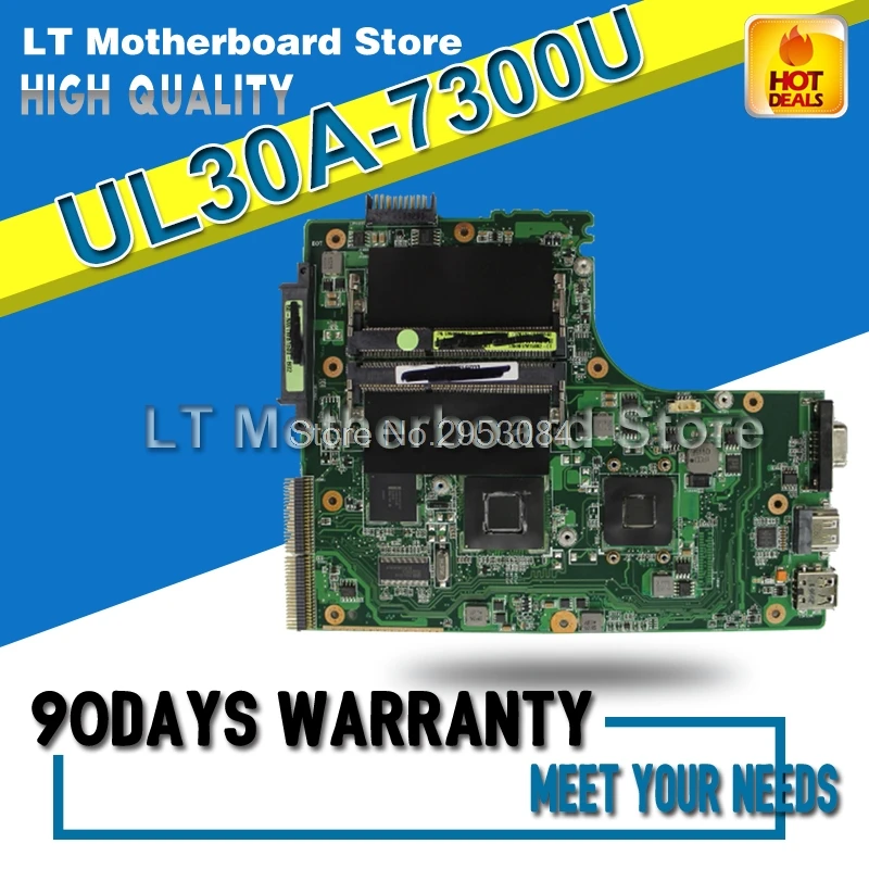 Оригинал для For Asus UL30A UL30 материнская плата 7300U системная ноутбука Материнская S