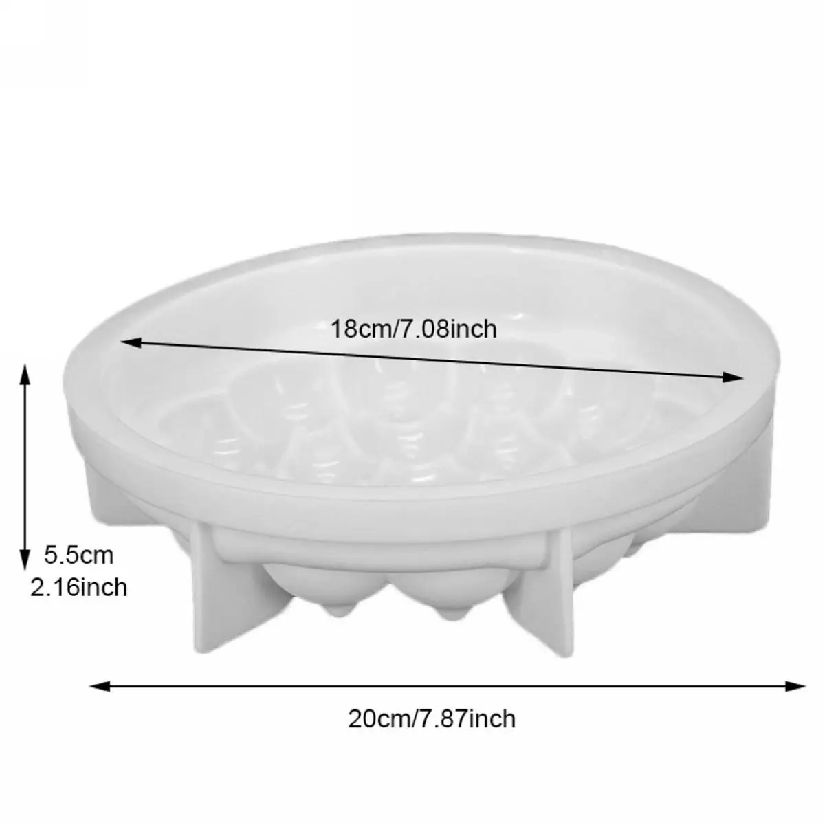 3D  white Silicone Cream Cake Mold Mousse Cheese Baking Pan Chocolate Bakeware Mould