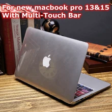 Transparent Crystal Case For Apple New Macbook Pro 13 15 Retina 2016 A1706 A1707 A1708 With Multi Touch Bar Hard PC Clear Cover