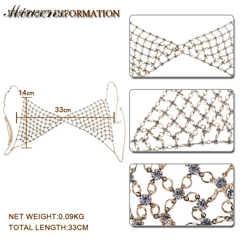 Бренд miwens, дизайн, Кристальные боди, цепочка для женщин, бюстгальтер в форме цепи, женские боди, цепь, опт, chaine femme 7107 7108